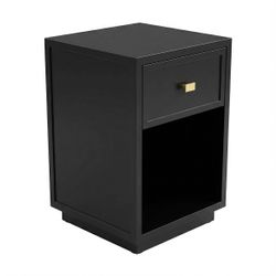 Logan Bedside Table - Petite Black