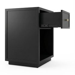 Logan Bedside Table - Petite Black