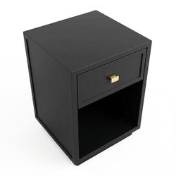 Logan Bedside Table - Petite Black