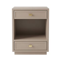 Logan Bedside Table - Small Taupe