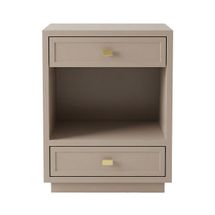 Logan Bedside Table - Small Taupe