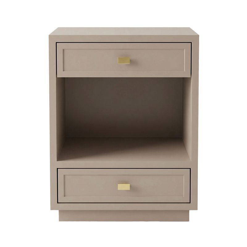 Logan Bedside Table - Small Taupe