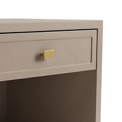 Logan Bedside Table - Small Taupe