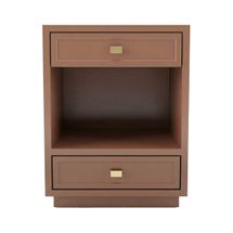 Logan Bedside Table - Small Mocha Mousse