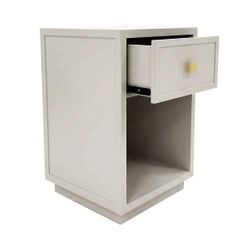 Logan Bedside Table - Petite Grey