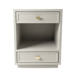Logan Bedside Table - Small Grey