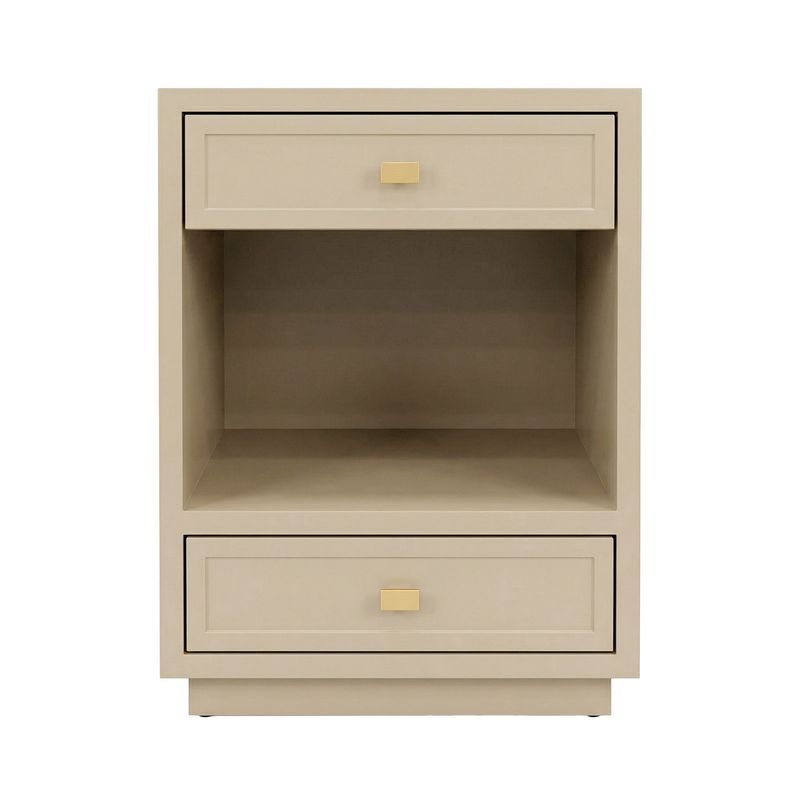 Logan Bedside Table - Small Beige