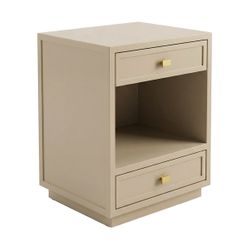Logan Bedside Table - Small Beige