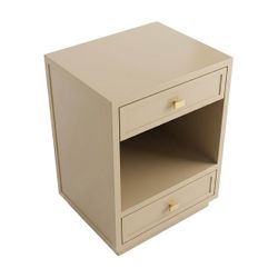 Logan Bedside Table - Small Beige