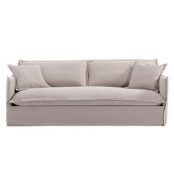 Cove 3 Seater Slip Cover Sofa - Taupe Linen - OUTLET NSW