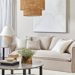 Cove 3 Seater Slip Cover Sofa - Taupe Linen - OUTLET NSW