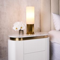 Samara Alabaster Table Lamp - Brass - OUTLET NSW