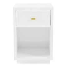 Logan Bedside Table - Petite White