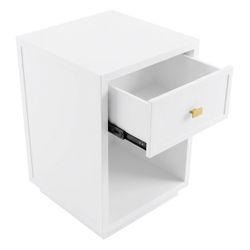 Logan Bedside Table - Petite White