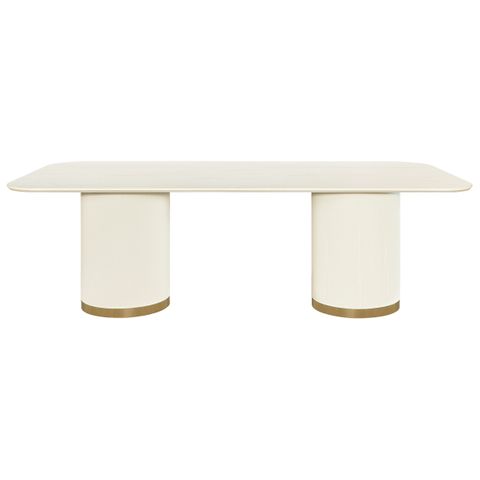 Eli Rectangular Dining Table - 2.4m Ivory