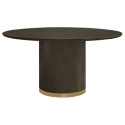 Eli Round Dining Table - 1.5m Smoked Oak