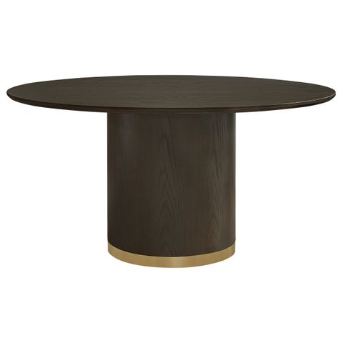 Eli Round Dining Table - 1.5m Smoked Oak
