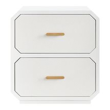 Anderson 2 Drawer Bedside Table - White - OUTLET NSW
