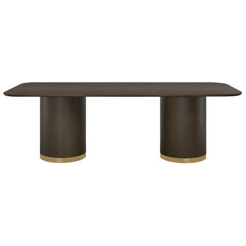 Eli Rectangular Dining Table - 2.4m Smoked Oak