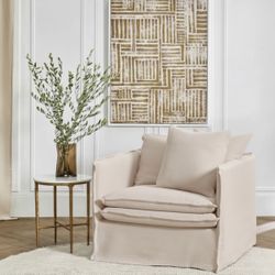 Palm Beach Slip Cover Arm Chair - Natural Linen