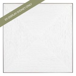 White Vortex Oil On Canvas Painting - Large - OUTLET NSW