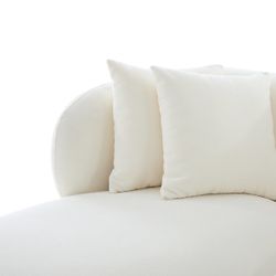 Greenwich Modular 3 Seater Sofa w Right Chaise - Ivory Chenille - OUTLET NSW