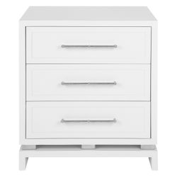Pearl Bedside Table - Large White - OUTLET NSW