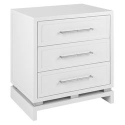 Pearl Bedside Table - Large White - OUTLET NSW