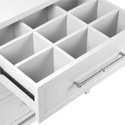 Pearl Bedside Table - Large White - OUTLET NSW