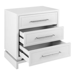 Pearl Bedside Table - Large White - OUTLET NSW