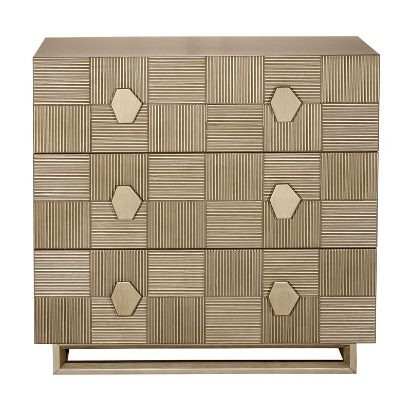 Alton 3 Drawer Chest - Antique Gold - OUTLET NSW