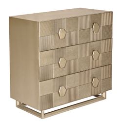 Alton 3 Drawer Chest - Antique Gold - OUTLET NSW