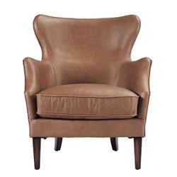Marlon Arm Chair - Dark Brown Leather - OUTLET NSW