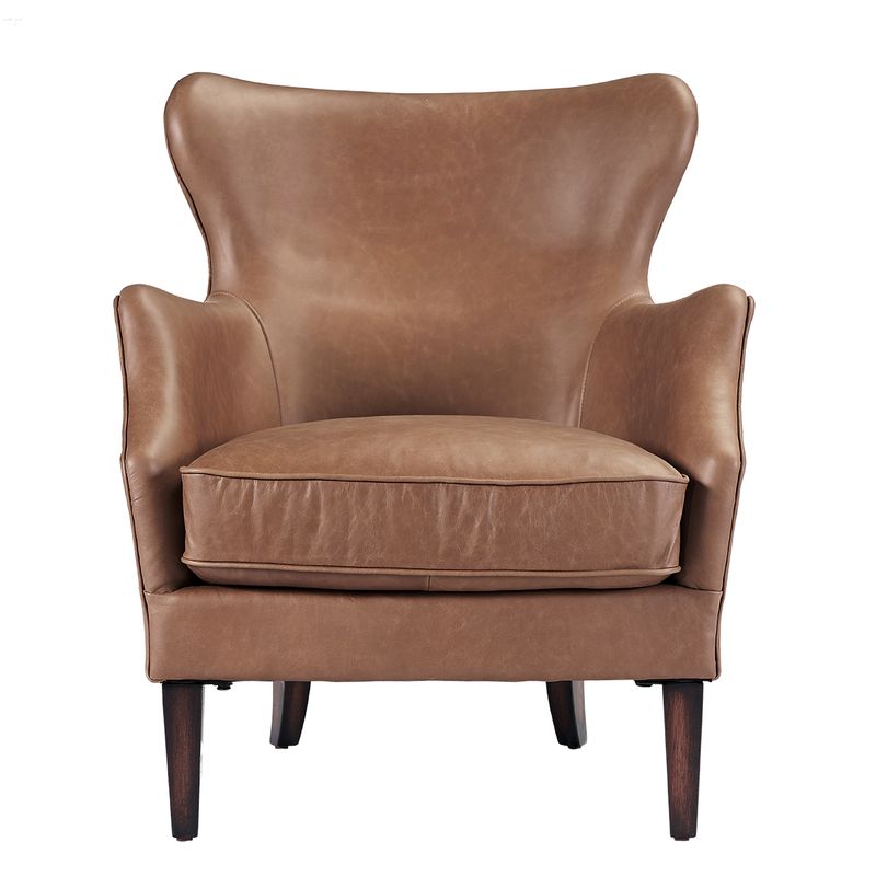 Marlon Arm Chair - Dark Brown Leather - OUTLET NSW