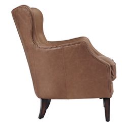 Marlon Arm Chair - Dark Brown Leather - OUTLET NSW