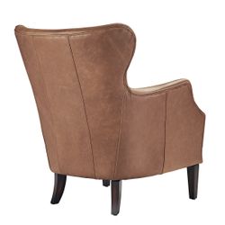 Marlon Arm Chair - Dark Brown Leather - OUTLET NSW