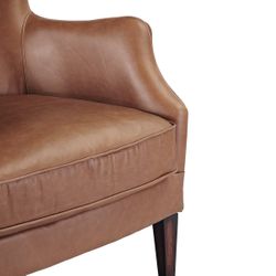 Marlon Arm Chair - Dark Brown Leather - OUTLET NSW