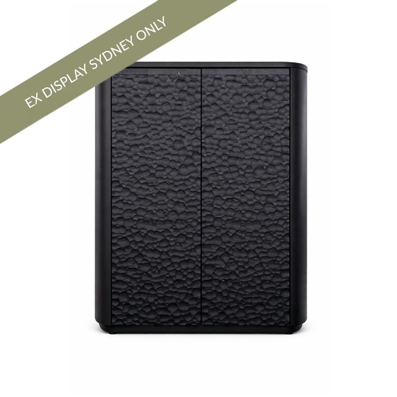 Mikki 80cm 2 Door Cabinet - Black - OUTLET NSW