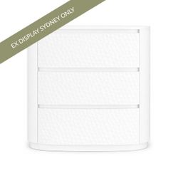 Mikki 3 Drawer Chest - White - OUTLET NSW