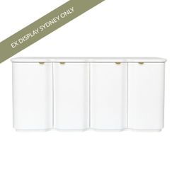 Lina 4 Door Buffet - White - OUTLET NSW