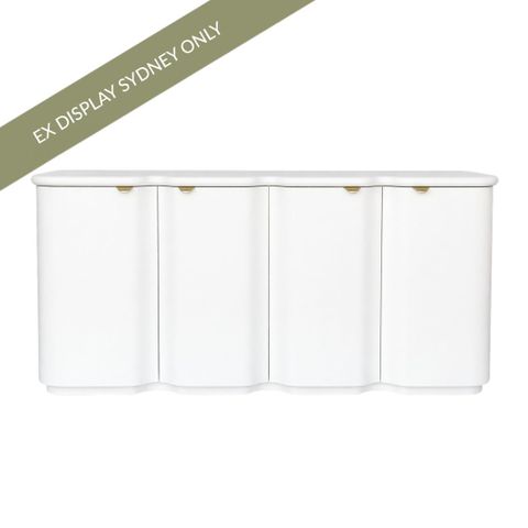 Lina 4 Door Buffet - White - OUTLET NSW