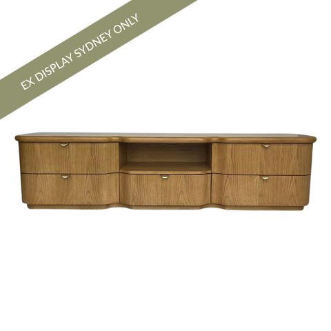 Lina Entertainment Unit - Natural Oak - OUTLET NSW