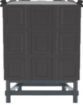 Saxon 2 Drawer Bedside Table - Black - OUTLET NSW