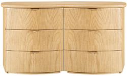 Lina 6 Drawer Chest - Walnut - OUTLET NSW