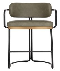Charly Kitchen Stool &ndash; Beige Vegan Leather - OUTLET NSW