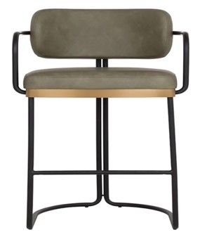 Charly Kitchen Stool &ndash; Beige Vegan Leather - OUTLET NSW
