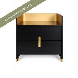 Valerie Bedside Table - Small Black - OUTLET NSW