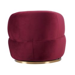 Tubby Swivel Arm Chair - Mulberry Velvet