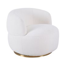 Tubby Swivel Arm Chair - Ecru