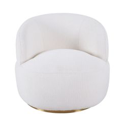 Tubby Swivel Arm Chair - Ecru